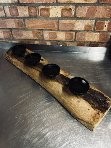 Rustic reclaimed wood candle - wood,