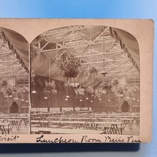 Halifax Stereoview 3D C1880 Real Photo Belle Vue Royal Visit Lunch Tent Yorks