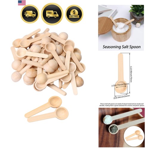 Small wooden salt spoons for - small,