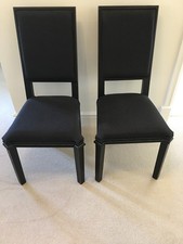Laura Ashley Set of 2 Black Henshaw Dining Chairs