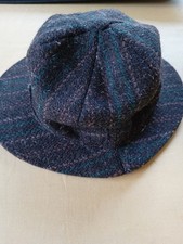 Vintage Barbour Deerstalker Wool Hat Size 6 3/4 Foldable Packable Brown New