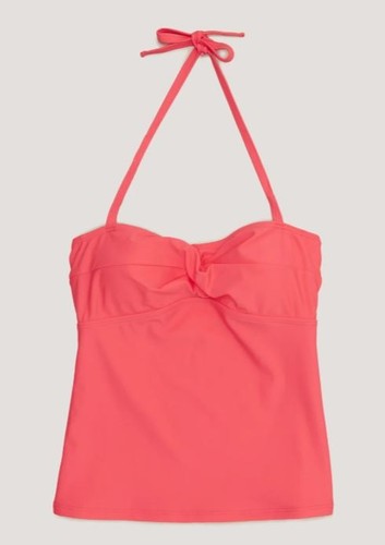 Coral bandeau tankini top - bandeau,