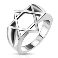 Men's Ring Steel & Cross Star