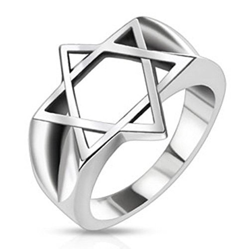 Men ring steel - steel, star