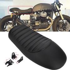 Black Motorcycle Hump Seat Vintage Saddle For Honda Suzuki Yamaha Cafe Racer