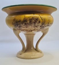 Shelley Late Foley antique 7662 Surrey Scenery tazza 388 vase 7" 1910