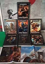 Warhammer 40K & age of sigmar hardback books x 7 +2 posters vgc see description 