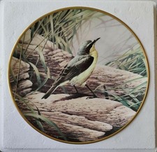 Spink Wedgewood Plate RSPB Centenary Bird Plate Collection Pied Wheatear + COA