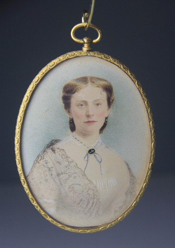 Antique oval miniature - antique,