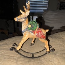 Hand Painted Reindeer Rocking