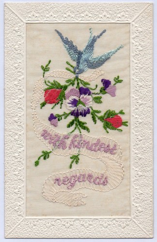 Ww1 patriotic embroidered silk - patriotic,