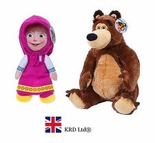 Masha and the Bear Plush Toys Set – Kids Birthday Gift 15cm Soft Toy UK