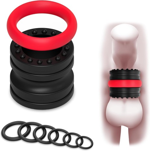 8pcs silicone penis - 8pcs, ring