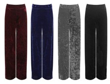 Velour velvet flared wide - flared,