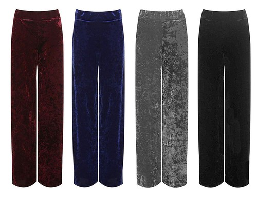 Velour velvet flared wide - velour, leg