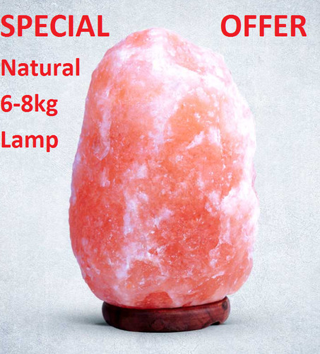 8kg salt lamp natural - 6-8kg,