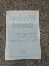 WINDOW CLOSED London Underground Tube Map Sticker For Ticket Window
