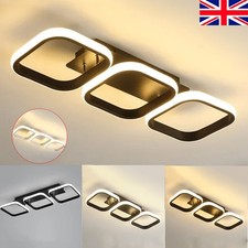 Modern Chandelier LED Lamp Black / White Frame Ceiling Light Living Room Lights