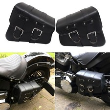 1pair Black Saddlebags Side Swing Arm Bags Fit For Harley Sportster XL883 1200
