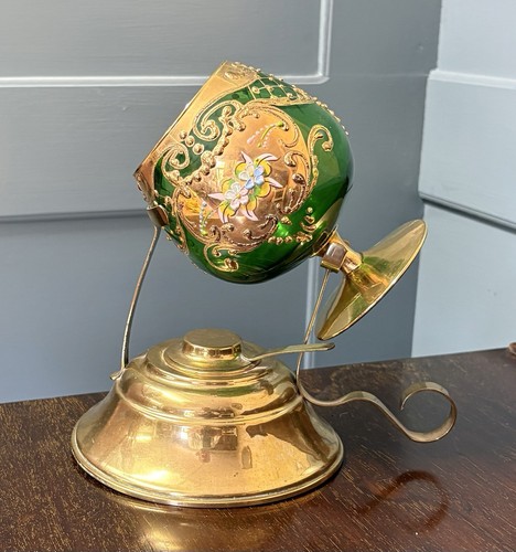 Vintage brass brandy glass - vintage,