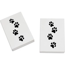 2 x 45mm 'Dog Pawprints'