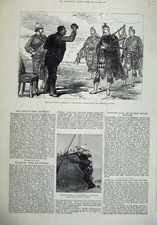 Original Old Antique Print