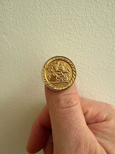 9ct yellow gold george - gold, st.