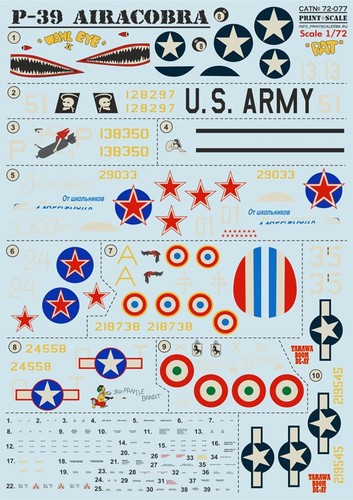 Airacobra decal set - airacobra,
