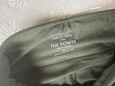 sweaty Betty leggings full length khaki green small The Power back zip pocket