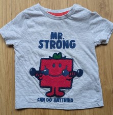 Mr Men Mr Strong Boys Grey