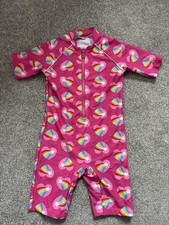 Little Bird by Jools Oliver - Pink Hearts Swim Sun Safe Suit- UK Size 5-6 Years