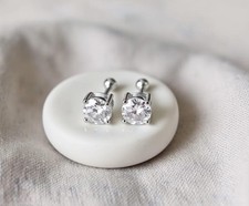 1ct Earrings White Gold Gift