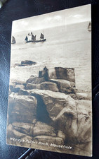 Wesleys Pulpit Rock Mousehole, near  Newlyn  Williams  Postcard  Penzance 