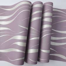 Grey Glitter 3D Striped Wallpaper Rolls 3D Flocking Non-Woven Bedroom‘Wall Paper