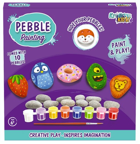 Children kids pebbles painting - children,