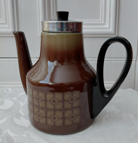Vintage 1970s enamel coffee - vintage,
