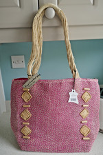 Landor & Hawa 'My' straw raffia tote beach bag. Fully lined
