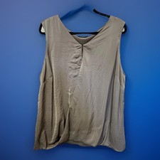 HALSTON Taupe Brown Satin Wrap
