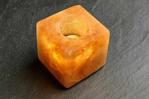 Himalayan rock salt - rock, candle