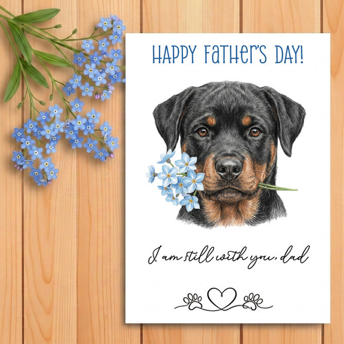 Rottweiler father day card - father’s,
