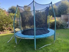 8ft Trampoline with Enclosure Black and Green