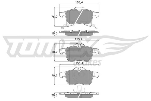 Front brake pad set disc - brake,