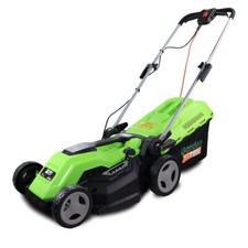 GardenTek Lawnmower 1600W Electric Push 38cm Cut Roller & Mulching 40L Grass Box