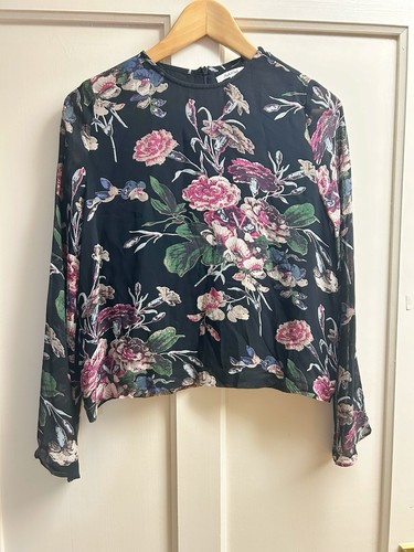 Ganni black floral - xs, 6