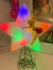 Disney Store Tinker Bell Light-Up Christmas Tree Topper Multi Coloured Lights 