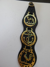 Horse Brass Leather Strap