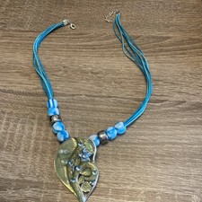 Blue Necklace with decorative