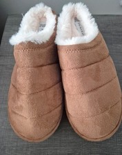 Furry Mule Platform Slippers