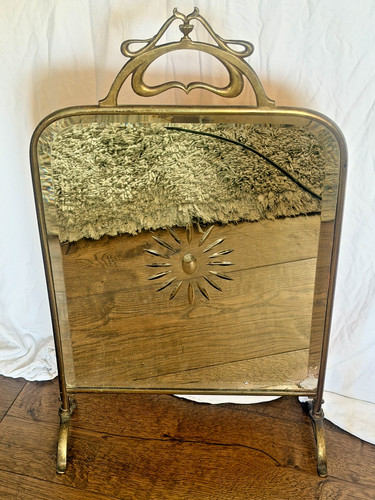 Antique art nouveau brass - brass, &