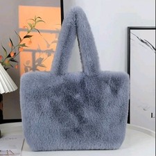 Womens Faux Fur Handbag Fluffy